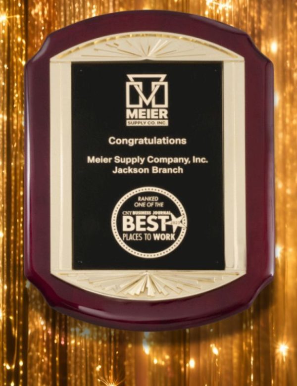 Rosewood Piano Finish Plaque with Gold Frame Casting